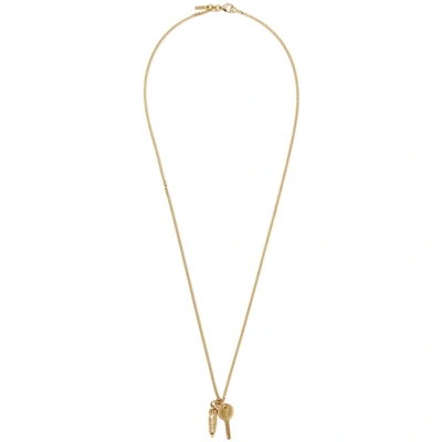 Shop Emanuele Bicocchi Gold Bullet & Key Pendant Necklace