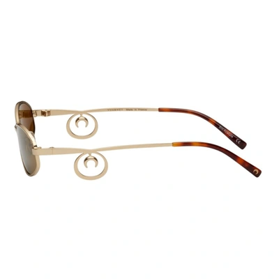 Shop Marine Serre Silver Vuarnet Edition Swirl-frame Oval Sunglasses In 11 Silver