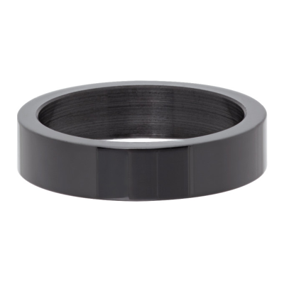 Shop Le Gramme Black Polished Ceramic 'le 3 Grammes' Ribbon Ring