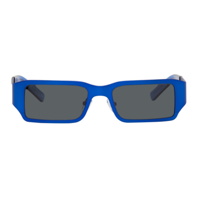 Shop A Better Feeling Blue Pollux Chrome Sunglasses In Chrome Blue