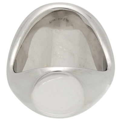 Shop Alan Crocetti Silver Hybrid Ring In Rhodium