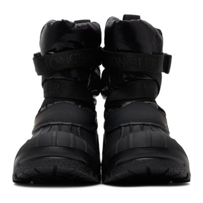 Shop Moncler Black Summus Belt Chelsea Boots In 999 Black