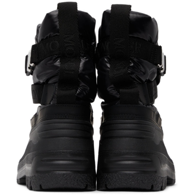 Shop Moncler Black Summus Belt Chelsea Boots In 999 Black