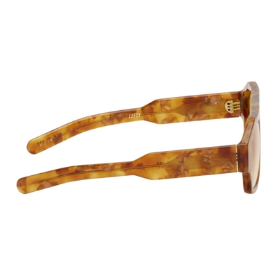 Shop Flatlist Eyewear Orange Lefty Sunglasses In Fancy Amber