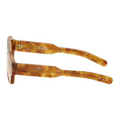 Shop Flatlist Eyewear Orange Lefty Sunglasses In Fancy Amber