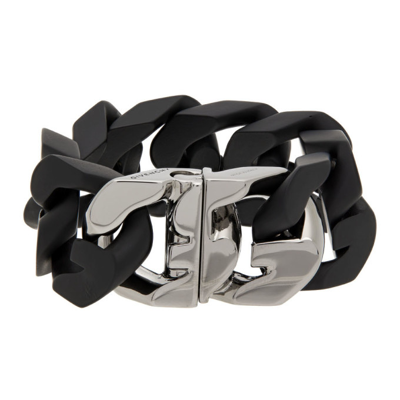 Shop Givenchy Black G Chain Bracelet In 001-black