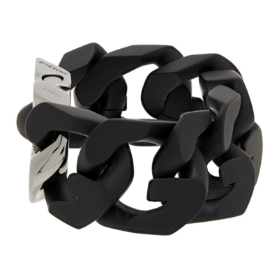 Shop Givenchy Black G Chain Bracelet In 001-black