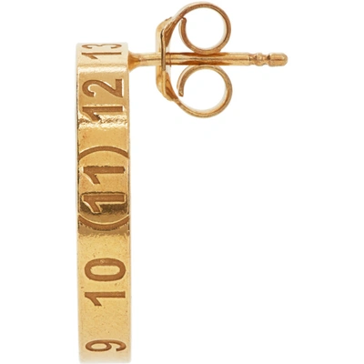 Shop Maison Margiela Gold Circle Number Logo Single Earring In 950 Yellow Gold Plat