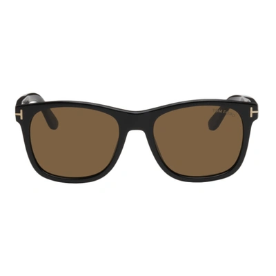 Shop Tom Ford Black Eric Sunglasses In 01j Shblk