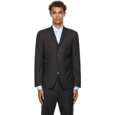 Shop Thom Browne Grey Super 120s Twill Classic Suit & Tie In 015 Charcoa