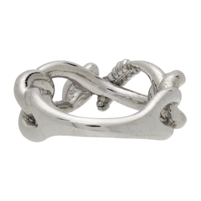 Shop Alan Crocetti Silver Nahsash Ring In Rhodium