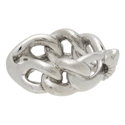 Shop Alan Crocetti Silver Nahsash Ring In Rhodium