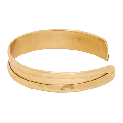 Shop Emanuele Bicocchi Open Cuff Bracelet In Gold