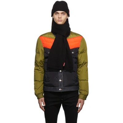 Shop Dsquared2 Black Rib Beanie & Scarf Set In 2124 Nero