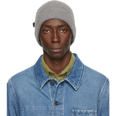 Shop Tom Ford Grey Cashmere Knit Beanie In K05 Grey