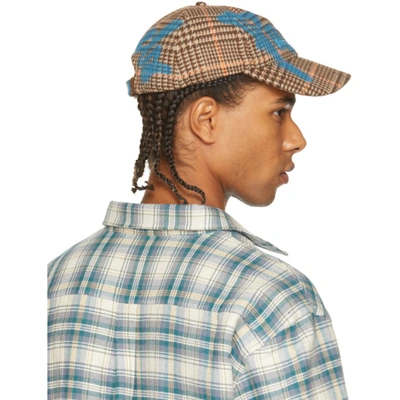 Shop Palm Angels Brown Pxp Sprayed Cap In Light Blue