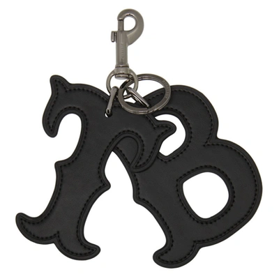 Burberry Black Two-piece Leather Keychain