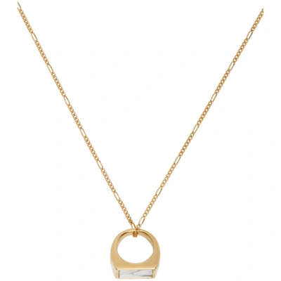 Shop Apc Suzanne Koller Edition Gold Ring Pendant Necklace In Raa Gold