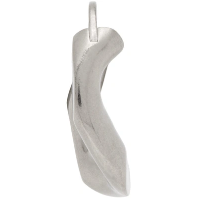 Shop Maison Margiela Silver Semi Polished Earring In 951 Silver