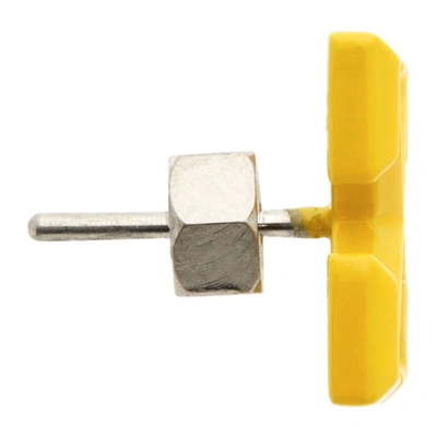 Shop Off-white Yellow Mini Arrow Single Earring