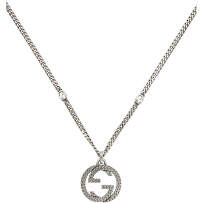 Shop Gucci Silver Interlocking G Necklace In 0728 Semi Shiny Silv