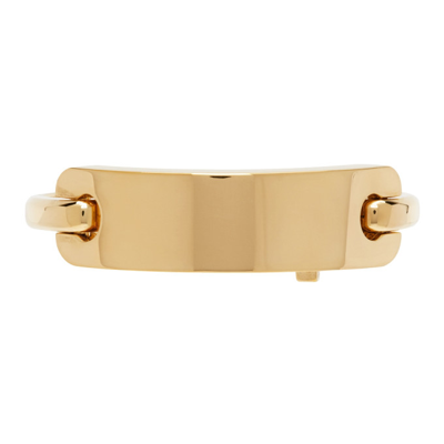 Shop Bottega Veneta Id Bracelet In 8120 Yellow Gold