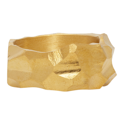 Shop All Blues Gold Carved Rauk Narrow Ring