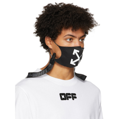 Shop Off-white Black Logo Face Mask Belt