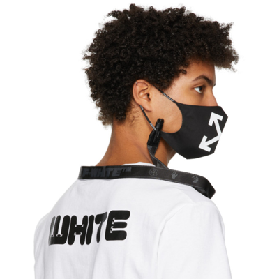 Shop Off-white Black Logo Face Mask Belt