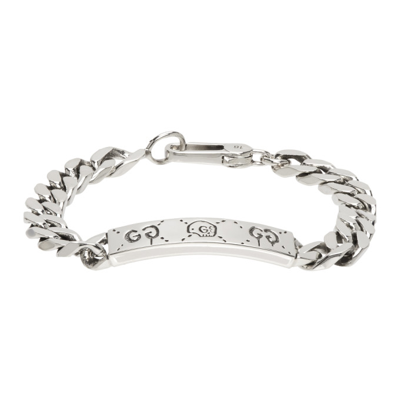 Shop Gucci Silver ' Ghost' Chain Bracelet In 0701 Argento Aureco