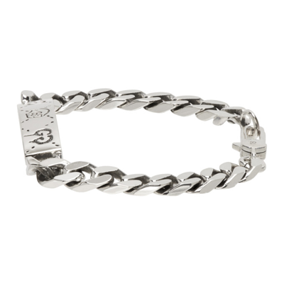 Shop Gucci Silver ' Ghost' Chain Bracelet In 0701 Argento Aureco