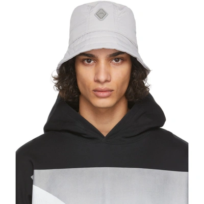 Shop A-cold-wall* Cell Padded Bucket Hat In Ice Grey