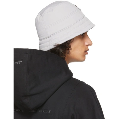 Shop A-cold-wall* Cell Padded Bucket Hat In Ice Grey