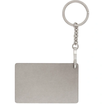 Shop Maison Margiela Black & Silver Credit Card Keychain In H1145 Black/silver