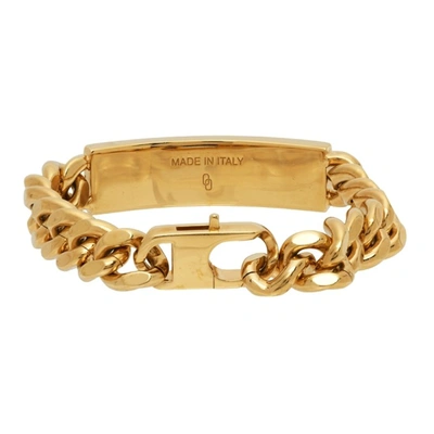 Shop Alyx Chain Logo Id Bracelet In Gold Shinygld0003