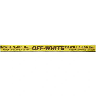 Shop Off-white Yellow Mini Classic Industrial Belt In Yellow/black