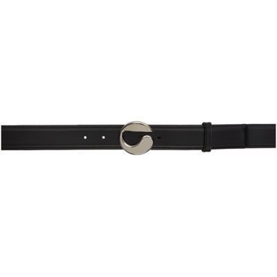 Shop Coperni Black Leather Logo Belt