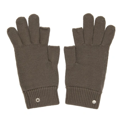 Shop Rick Owens Brown Cashmere Touch Screen Gloves In 34 Dust