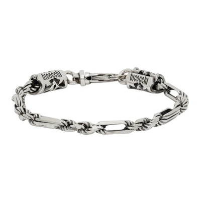 Shop Emanuele Bicocchi Twisted Chain Bracelet In Silver