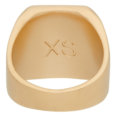 Shop Vetements Gold Logo Signet Ring