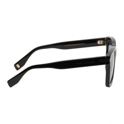 Shop Marc Jacobs Gold & Black Mj Sunglasses In 0rhl Gold Blck