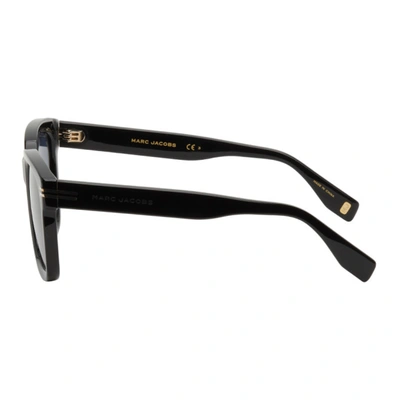 Shop Marc Jacobs Gold & Black Mj Sunglasses In 0rhl Gold Blck