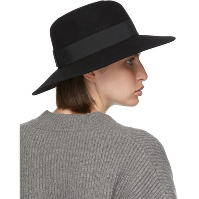 Shop Maison Michel Black Felt Virginie Fedora