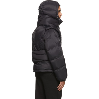 Shop Heliot Emil Black Down Scarf Puffer Jacket In Blackblk01