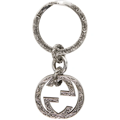 Gucci Interlocking-g Logo Sterling Silver Key Ring