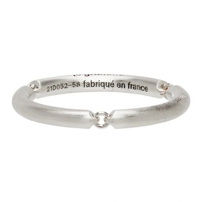 Shop Le Gramme Silver Brushed 'le 3 Grammes' Bangle Three Ring