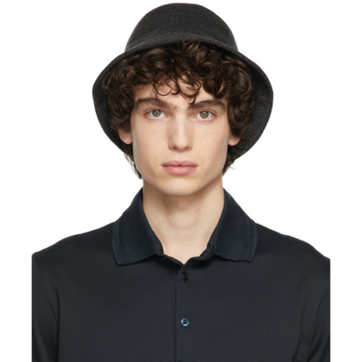 Shop Loro Piana Grey Cityleisure Cashmere Bucket Hat In Mc31 Dark Grey Melan