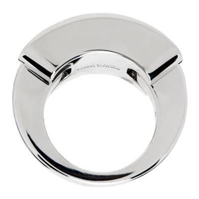 Shop Bottega Veneta Id Ring In 8117 Silver