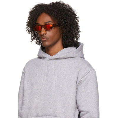 Shop Jacquemus Brown 'les Lunettes Altu' Sunglasses In Multi Brown