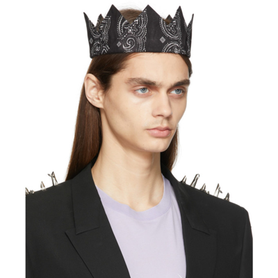 Shop Givenchy Black Crown Bandana Headband In 001-black